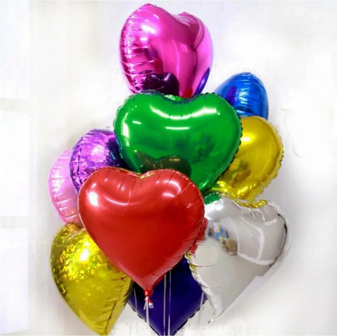 Фольгированные шары сердца