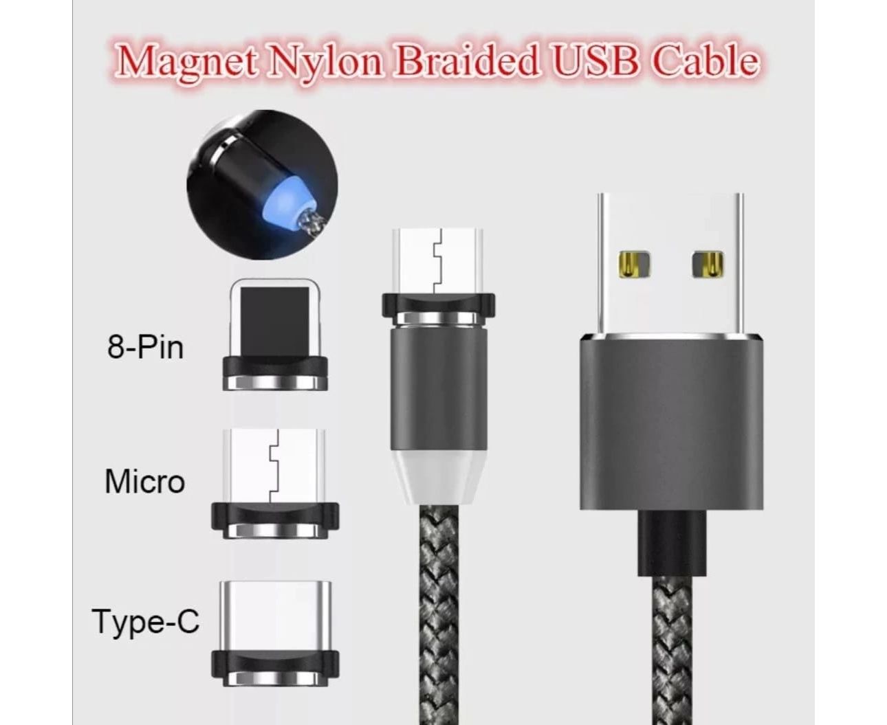 МАГНИТНЫЙ USB-КАБЕЛЬ (БЕЗ ВЫБОРА ЦВЕТА), код 4355120