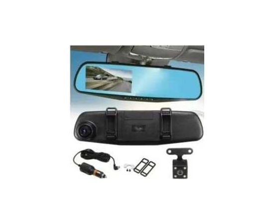 Зеркало-видеорегистратор с двумя камерами, камера заднего вида Blackbox DVR Vehicle Full HD 1080, набор в комплекте, код 169061