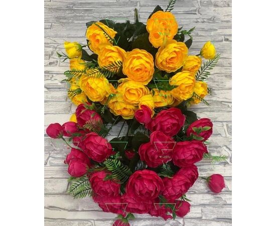 Пионы искусственные 10 шт (разного цвета), код 3685127