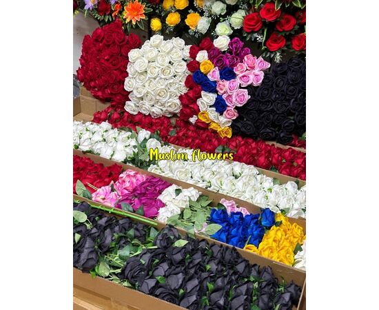 Розы искусственные 40 шт (разного цвета), код 3685161