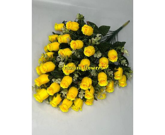 Розы искусственные 10 шт (разного цвета), код 3685177