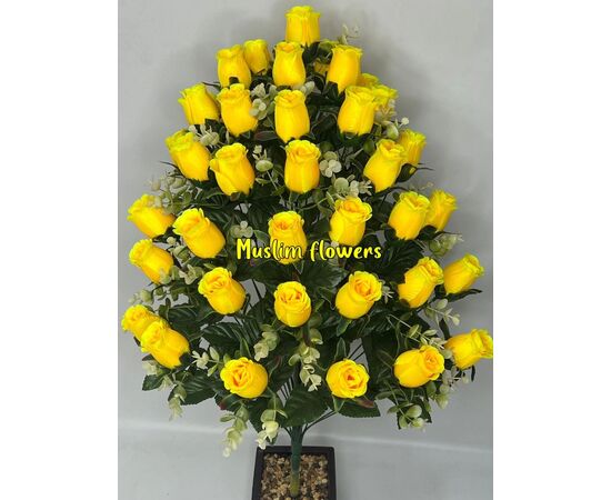 Розы искусственные 10 шт (разного цвета), код 3685178