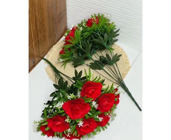 Цветы искусственные розы 10 шт, код 6724245