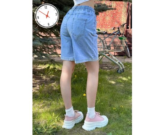 Шорты джинсовые женские, код 6730751