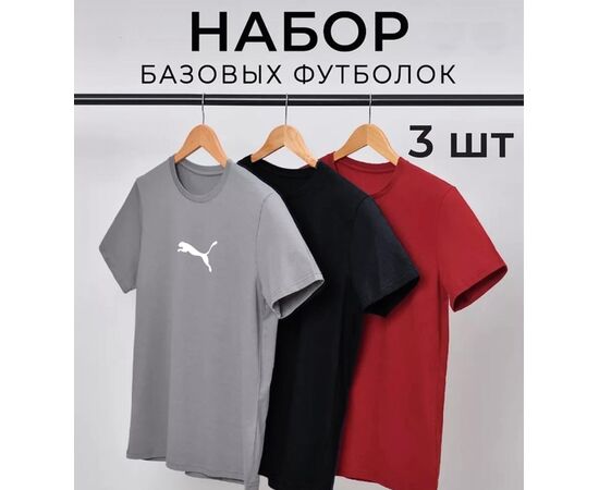 Футболка мужская 3шт (разного цвета), код 4808337